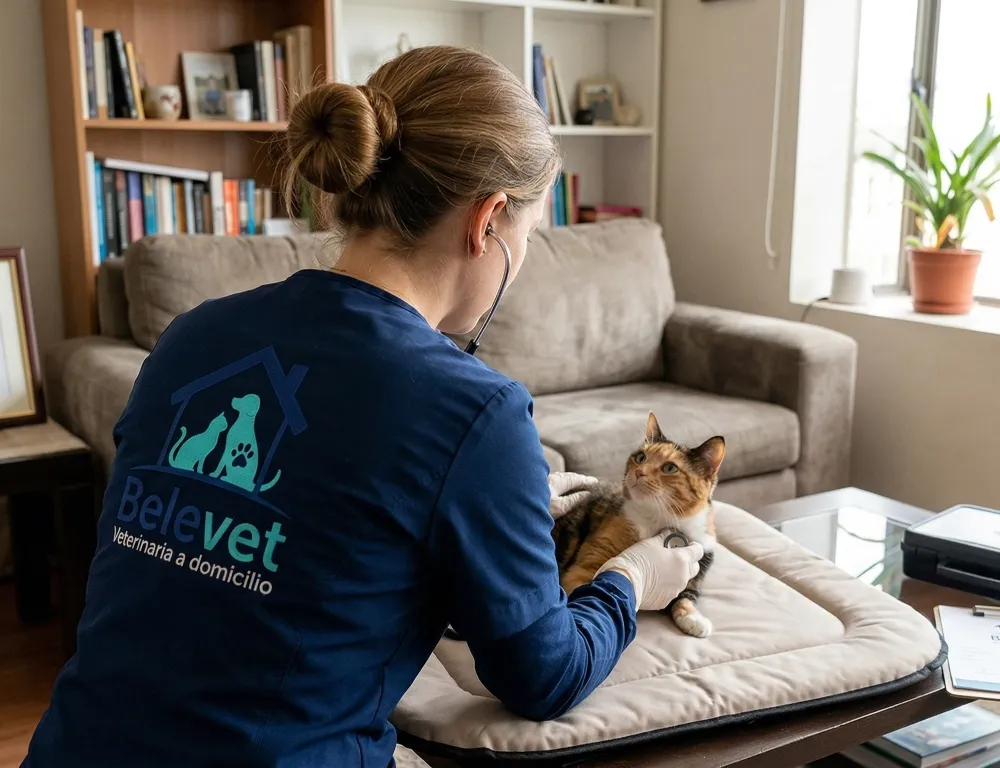 Dra. Belén González realizando toma de muestras veterinarias bajo protocolos de bioseguridad